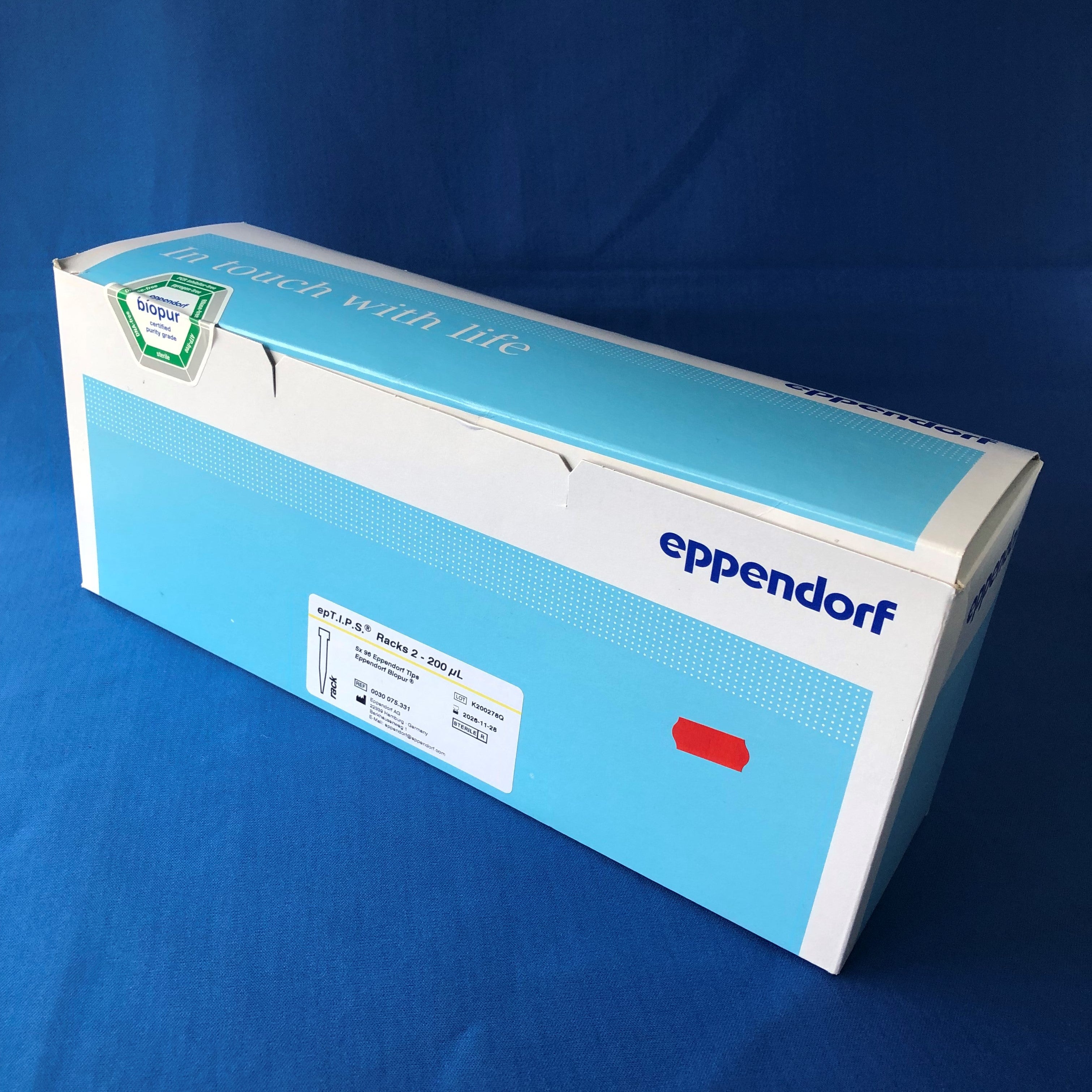 Eppendorf ep T.I.P.S. Racks, 2-200ul, 5 x 96 per rack. 96/490