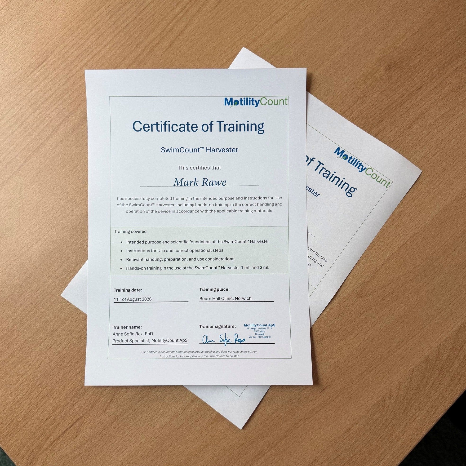 SwimCount™ Harvester Training and Certificates