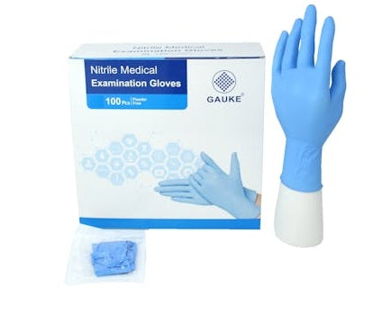 Gauke Gloves Sterile Nitrile Large Blue, Pack of 50