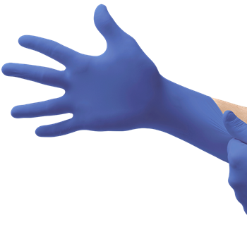 Micro-Touch Blue Nitrile Gloves Powder Free CE MEDIUM